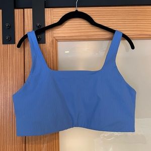 Girlfriend Collective Ribbed Tommy Cropped Sports Bra - XXL